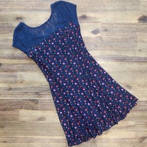 Abercrombie Kids Girls Floral and Lace Dress